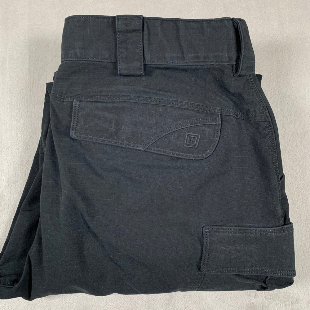 5.11 Tactical Cargo Pants Mens 38x30 Black Ripstop Stryke TDU Duty Workwear